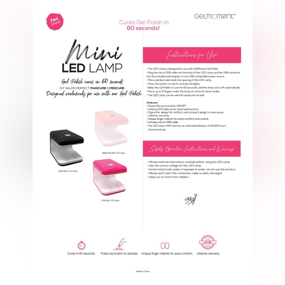 Gelmoment set: mini led lamp, gel polish and gel remover - Picture 3 of 5